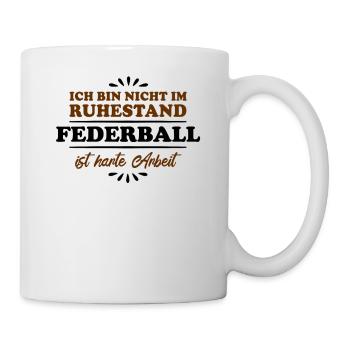 Retraité Retraité Badminton - Mug blanc - blanc - Droite