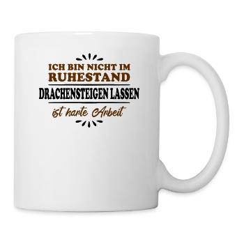 Ruhestand Rentner Pensioner Drachensteigen - Tasse - Weiß - Rechts