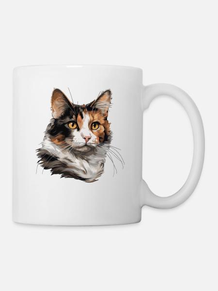 Calico Cat Glückskatze - Tasse - Weiß