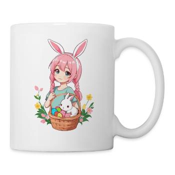 Anime Ostern Kawaii Osterhase Manga Mädchen Otaku - Tasse - Weiß - Rechts