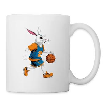Joueur de basket-ball lapin de Pâques drôle streetwear - Mug blanc - blanc - Droite