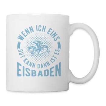 Eisbaden Spruch Eisschwimmer Sonnenbaden Eisbader - Tasse - Weiß - Rechts