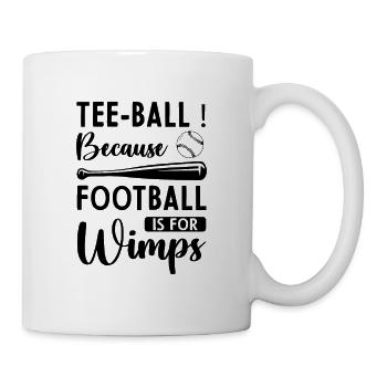 Funny Teeball - Tee-ball parce que le football est pour W - Mug blanc - blanc - Droite