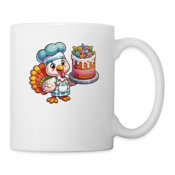 Thanksgiving Truthahn Bäcker Torte Nachtisch - Tasse - Weiß - Rechts