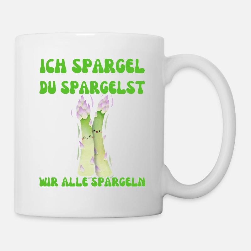 Lustiger Spruch zu Spargel Spargelverkäufer - Tasse - Weiß