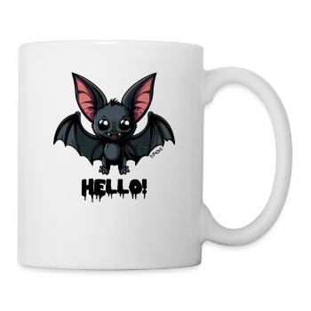 Une petite chauve-souris mignonne dit bonjour - Mug blanc - blanc - Droite
