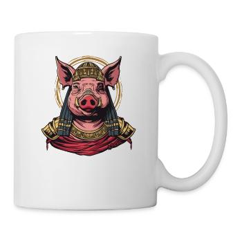 Pharaon égyptien Cléopâtre Cochon - Mug blanc - blanc - Droite