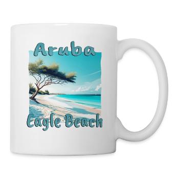 Aruba Urlaub Eagle Beach Design - Tasse - Weiß - Rechts