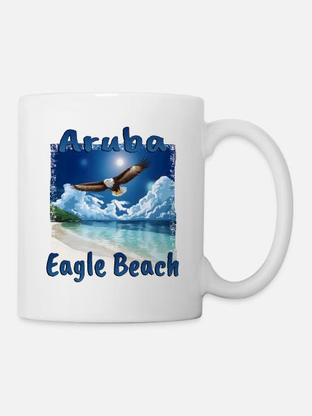 Aruba Eagle Beach Urlaub Traum - Tasse - Weiß