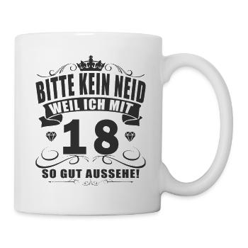 18. Geburtstag Geschenk 18 Jahre Spruch - Tasse - Weiß - Rechts