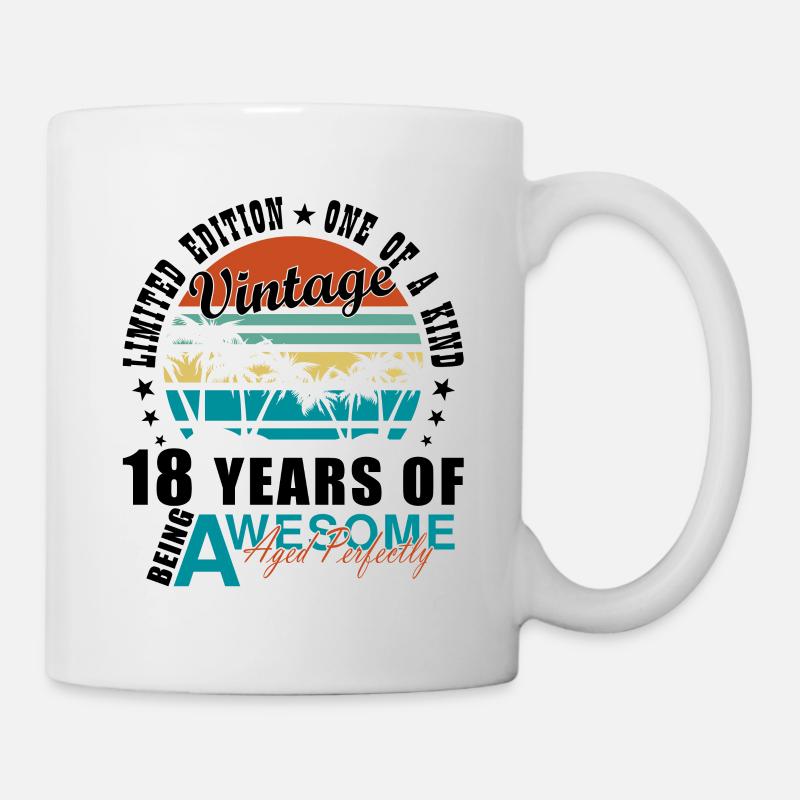 18e anniversaire | 18e anniversaire dicton - Mug blanc - blanc