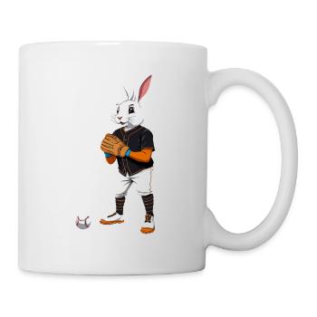 Baseballspieler Osterhase und Ostern Baseball im - Tasse - Weiß - Rechts