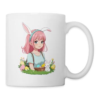Anime Ostern Kawaii Osterhase Manga Mädchen Otaku - Tasse - Weiß - Rechts