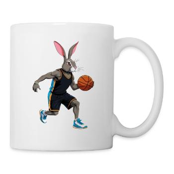 Basketballspieler Osterhase Lustig Ostern - Tasse - Weiß - Rechts