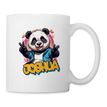 JOSHUA - Handsome boy name with cool panda - Mug - white - Right