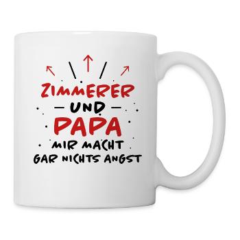 Zimmerer Spruch Zimmermann Witz Zimmerer Geschenk - Tasse - Weiß - Rechts