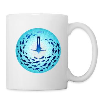 Blau würde Blue Would - Tasse - Weiß - Rechts