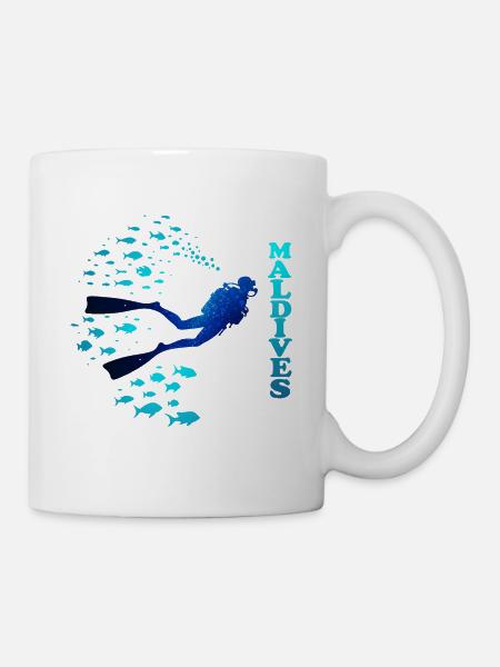 Blaue Malediven Blue Maldives - Tasse - Weiß