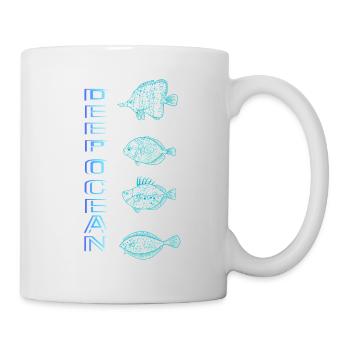 Tiefblau Deep Blue - Tasse - Weiß - Rechts