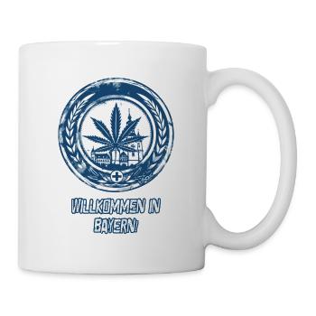 Cannabis: Church and Village - Welcome to Bavaria - Mug - white - Right