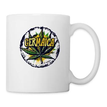 Reggae: Germaica Cannabis Deutschland Jamaika - Tasse - Weiß - Rechts