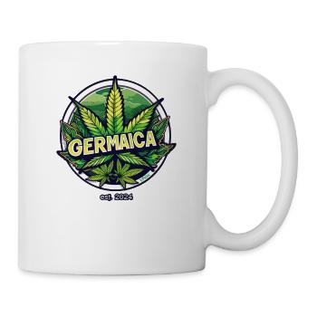 Jamaika-Pflanze Deutschland: Cannabis Weed Germany - Tasse - Weiß - Rechts