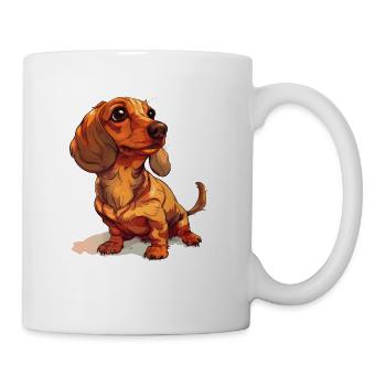 Short-haired dachshund T Gassi motif dog owner - Mug - white - Right