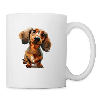 Drôle de teckel T de promenade pour les - Mug blanc - blanc - Droite
