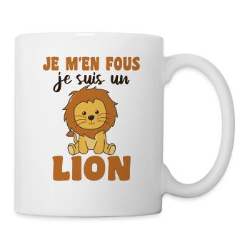 Je m’en fous je suis un lion - sweet lion - Mug blanc - blanc - Droite
