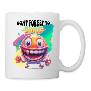 Dont Forget to Smile. Joy, happiness, positivity, - Mug - white - Right