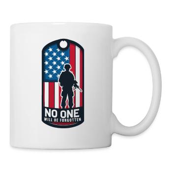 Noone will be forgotten Memorial Day USA - Mug - white - Right