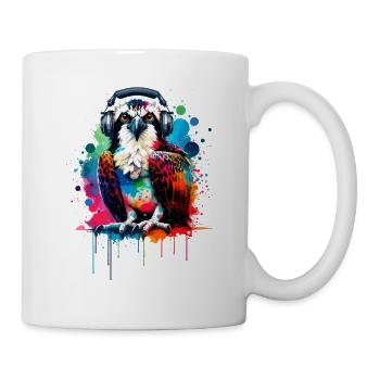 Splash Art Kopfhörer Osprey Sea Hawk Fischadler - Tasse - Weiß - Rechts