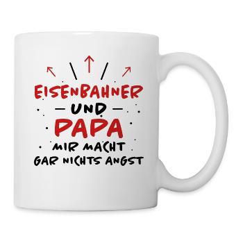 Eisenbahner Spruch Lokführer Eisenbahner Geschenk - Tasse - Weiß - Rechts