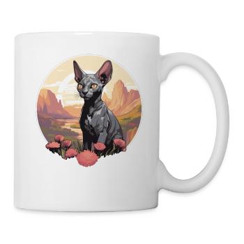 Cornish Rex Kätzchen Cornish Rex Katze - Tasse - Weiß - Rechts