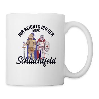 Mir reichts ich geh aufs Schlachtfeld GN - Mug blanc - blanc - Droite