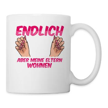 Finalement, à 19 ans, mes parents vivent toujours avec moi - Mug blanc - blanc - Droite