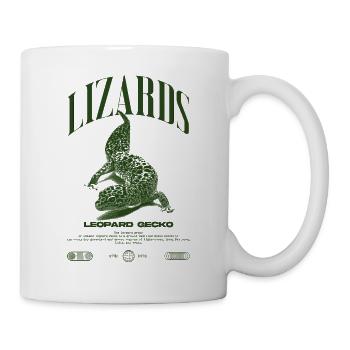 Leopard Gecko Modern Reptile Keeper Streetwear - Mug blanc - blanc - Droite