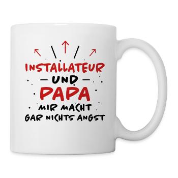 Installateur Spruch Heizung Installateur Geschenk - Tasse - Weiß - Rechts