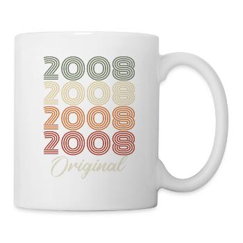2008 Original Vintage Geburtstagsgeschenk 2008 - Tasse - Weiß - Rechts