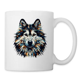 Polygon Art Canadian Eskimo Dog Canadian Eskimo - Mug - white - Right