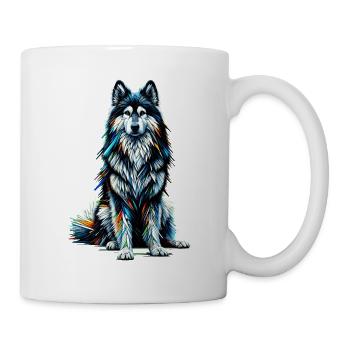 Polygon Art Canadian Eskimo Dog Canadian Eskimo - Mug - white - Right