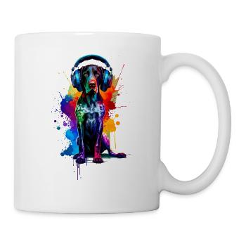 Splash Art casque Pointeur Allemand à poil court - Mug blanc - blanc - Droite