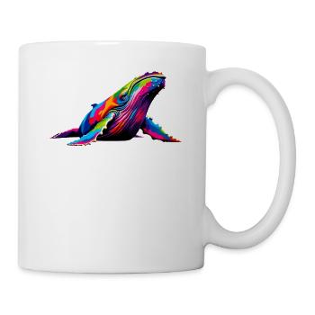 Colorful Pop Art Humpback Whale Humpback Whales - Mug - white - Right