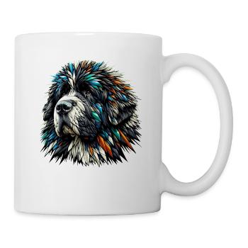 Polygon Art Newfoundland Dog Newfie - Mug - white - Right