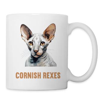 Cornish Rex Kätzchen Cornish Rex Katze - Tasse - Weiß - Rechts
