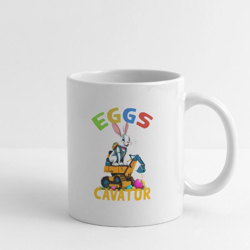 Funny Easter Saying Easter Bunny Excavator Driver Mug