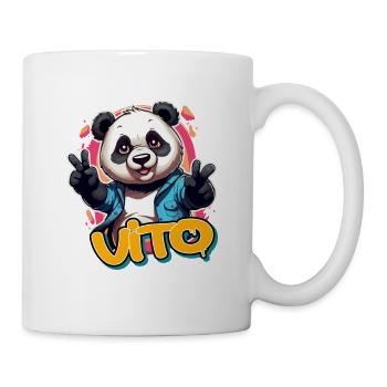 VITO - Beau nom de garçon avec Cool Panda - Mug blanc - blanc - Droite