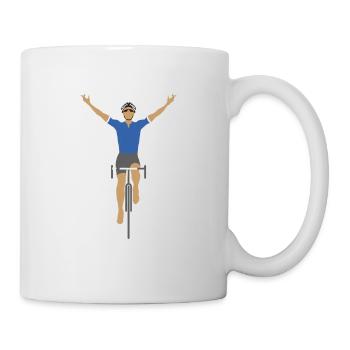 DIESES FAHRRAD WIRD VON POSITIVEM DENKEN ANGETRIEBEN - Tasse - Weiß - Rechts