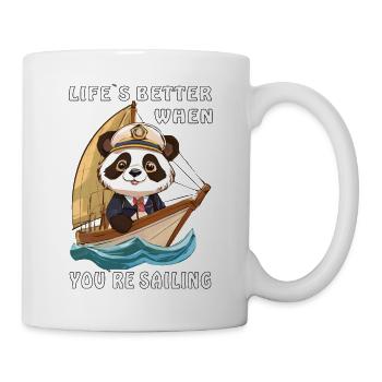 SAILBOAT LIFE'S BETTER WHEN YOU'RE S - Mug - white - Right
