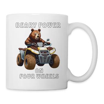 QUADRUPLE PUISSANCE BEARY SUR QUATRE ROUES - Mug blanc - blanc - Droite